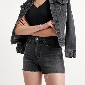 Lucky Brand Charcoal Frayed Jean Shorts